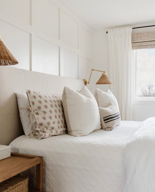 White Mud Cloth Pillows