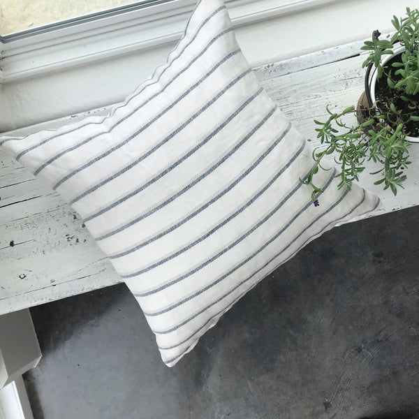 Linen Stripe Blue - OSBORNE - Studio Pillows