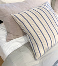 Vintage Blue & Tan Striped Pillow - Stewart - Studio Pillows