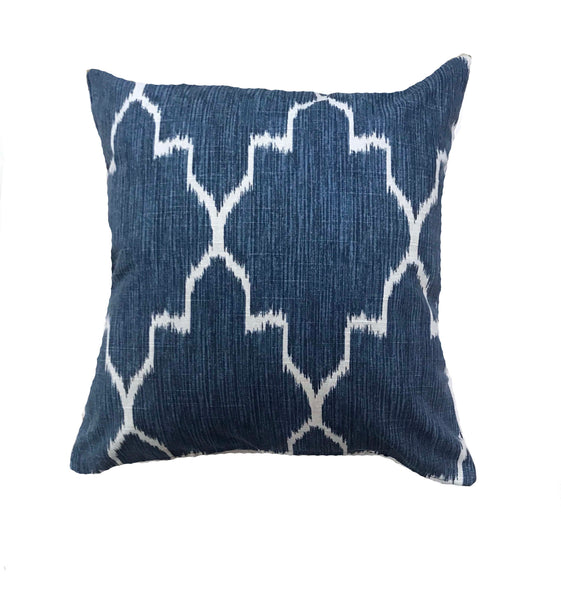 Stylish navy ikat pillows - PORTER - Studio Pillows
